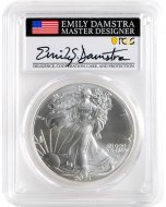 2021 American Silver Eagle Type 2 PCGS MS70 FS – Emily S. Damstra Signature – First Year of Issue