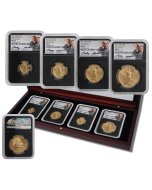  2021 4-PC Gold Eagle Set NGC MS70 – First Coins with Type 2 Design