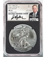 2021 American Silver Eagle T2  MS70 Mint Director Series – Ryder Signature  