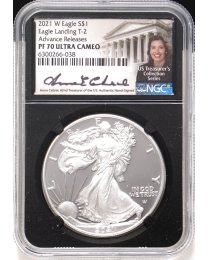 2021 W American Silver Eagle TYPE 2 “Advance Release” NGC PF70 – Anna Cabral Signature – Rarity