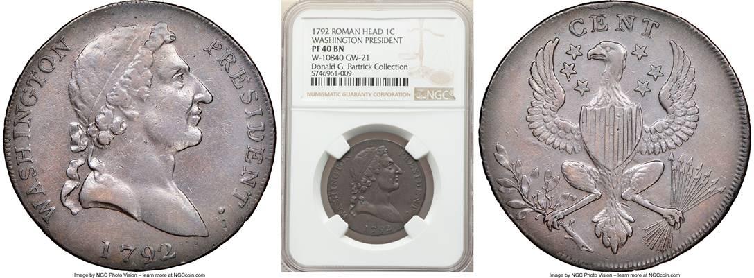 1792 Washington Roman Head Cent 
