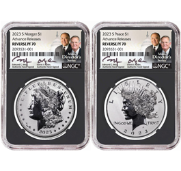 Morgan & Peace Silver Dollars - Stunning Reverse Proof Strike