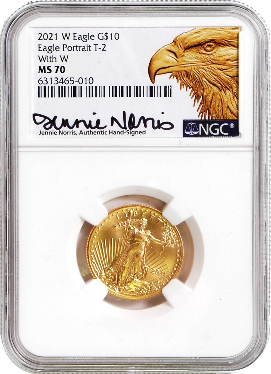 Surprise Die Variety – Mint Error – Mule Coins Discovered in the 2021 W $10 Gold Eagle NGC MS70 Die Variety – Mint Error – Mule 