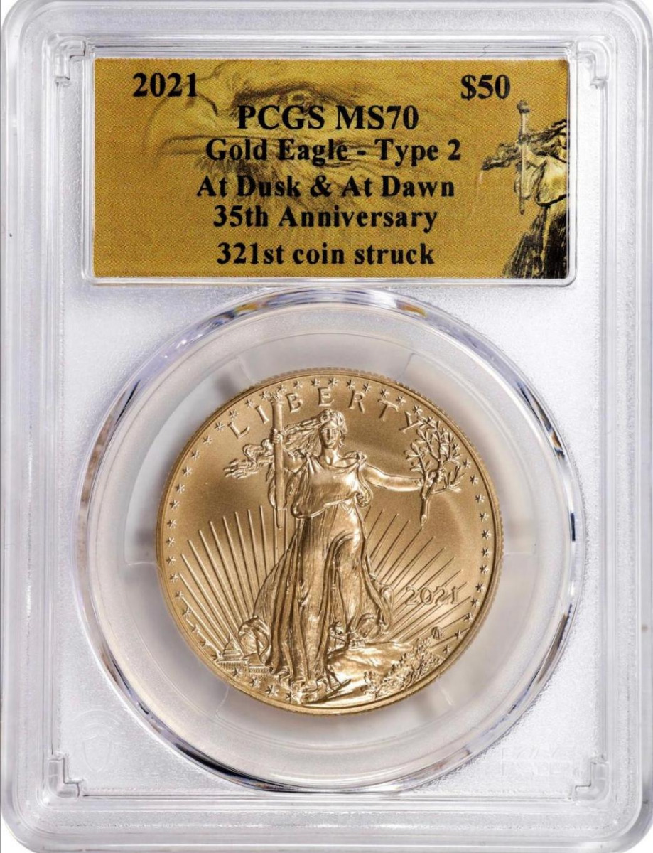 2021 American Eagle at Dusk and at Dawn 35th Anniversary Coins