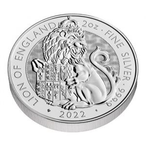 2022 British Silver Tudor Beasts 2-ounces .9999 pure silver 
