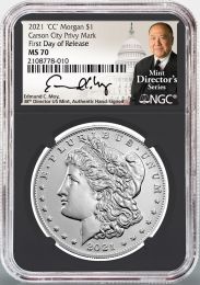2021 CC Morgan Dollar NGC MS70 MDS hand signed by 38th Director of the United States Mint