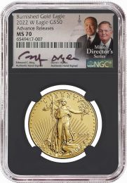  2022 W Burnished Gold & Silver Eagles – Advance Release Moy/Ryder Signatures - Rare  