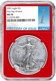 2022 1oz. Silver Eagle NGC MS70 First Day of Issue