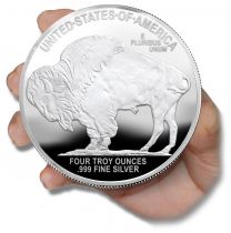 American Buffalo Tribute - 4 oz. .999 Pure Silver