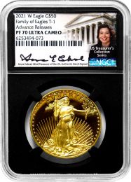 2021 W Four-Piece American Gold Eagle Set TYPE 1 NGC PF70 Advance Release – Cabral Signature