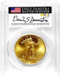 2021 Four-Piece American Gold Eagle set Type 2 PCGS MS70 First Day of Issue – Damstra Signature