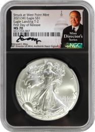 2021 T2 Silver Eagle MS70 First Day of Release – Mint Director Series (MDS) Edmund C. Moy Signature