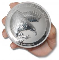 2020-P Australia 5 oz. High Relief Silver Wedge-Tailed Eagle Incuse Reverse Proof $8 NGC PF70 Ultra Cameo John Mercanti Signature 