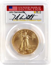 2022 $50 American Gold Eagle NGC MS70 FDOI John Dannreuther Signature