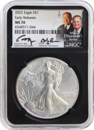2022 Silver Eagle NGC MS70 – First full year of production