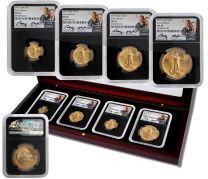2022 4-PC Gold Eagle Set NGC MS70 – First full year of production with Type 2 Design