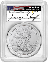2021 (P) SILVER EAGLE T1 EMERGENCY ISSUE PCGS MS70 CASEY