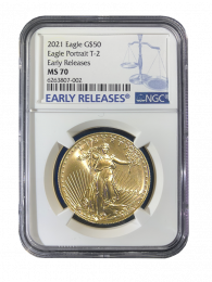2021 2021 $50 1-oz Gold Eagle Type 2 NGC MS70 Early Release
