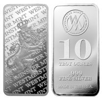 10 Ounce Silver Bars- Westminster Mint Lion Reverse design