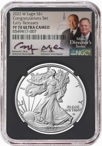 2022 W Silver Eagle Congratulations Set – NGC PF70 Moy/Ryder Signatures Low Mintage of only 30,000