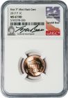 2017 “P” LINCOLN CENT NGC MS67 RD LYNDALL BASS SIGNATURE - FIRST EVER ONE CENT COIN WITH  “P” MINT MARK