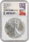 2021 American Silver Eagle Type 2 NGC FR MS70 Sculptor Michael Gaudioso Signature