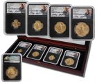  2021 4-PC Gold Eagle Set NGC MS70 – First Coins with Type 2 Design