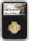 1999 W $10 Gold Eagle NGC MS70 W/ Unfinished Dies - Major Mint Error/Die Variety Coin - Anna Cabral Signature